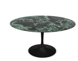 Knoll International Saarinen Esstisch, Ø 137 cm - Marmor Verde Alpi beschichtet - Schwarz--18