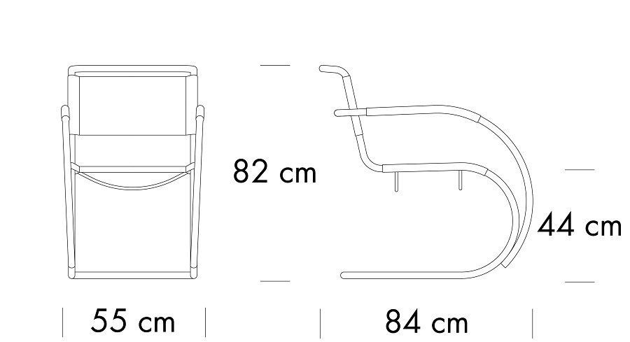 Thonet S 533 LF | Freischwinger mit Armlehnen--22