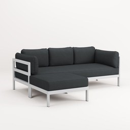 EASY CORNER SOFA – 3 TO 4 SEATS - AUSTRAL GREY - SLATE GREY--2