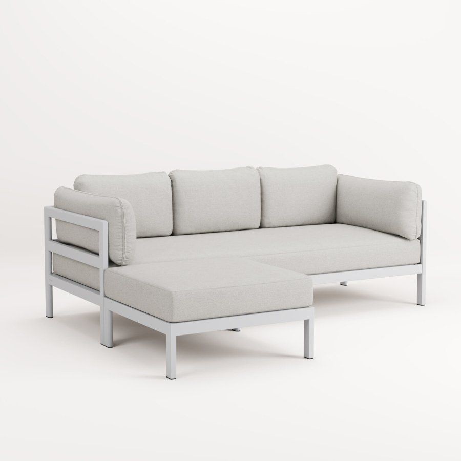 EASY CORNER SOFA – 3 TO 4 SEATS - AUSTRAL GREY - HEATHER GREY--4