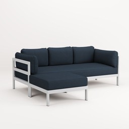 EASY CORNER SOFA – 3 TO 4 SEATS - AUSTRAL GREY - MIDNIGHT BLUE--8