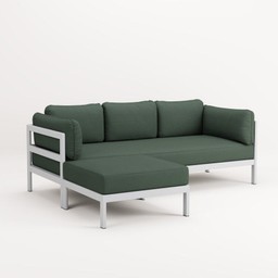 EASY CORNER SOFA – 3 TO 4 SEATS - AUSTRAL GREY - FOREST GREEN --12