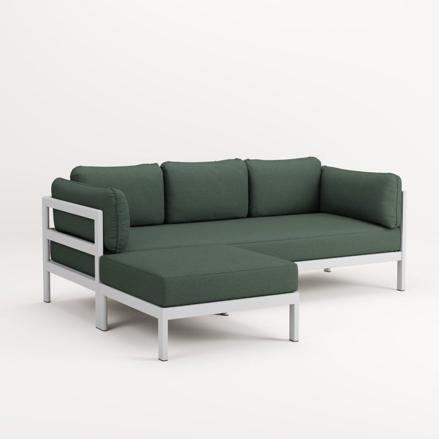 EASY CORNER SOFA – 3 TO 4 SEATS - AUSTRAL GREY - FOREST GREEN --12