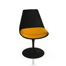 Knoll International Tulip Chair Stuhl - Schwarz - Tonus 424T Yellow--18