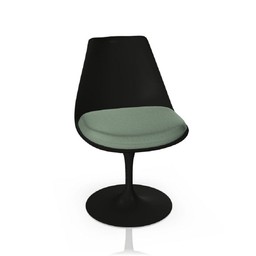 Knoll International Tulip Chair Stuhl - Schwarz - Tonus 914T Grass green--25