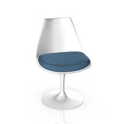 Knoll International Tulip Chair Stuhl - Weiß - Tonus 508T Light Azure--30