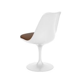 Knoll International Tulip Chair Stuhl - Lederbezug Volo Toast - Schale weiss--3