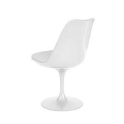 Knoll International Tulip Chair Stuhl - Lederbezug Volo White - Schale weiss--5