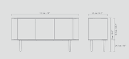 Umage Treasures 3-doors Cabinet Abmessungen--1