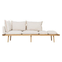 Umage Lounge Around - 3-sitzer Sofa_Gestell: Oak_Bezug: White sands--5