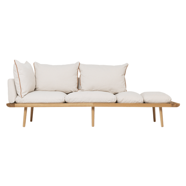 Umage Lounge Around - 3-sitzer Sofa_Gestell: Oak_Bezug: White sands--5