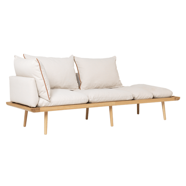 Umage Lounge Around - 3-sitzer Sofa_Gestell: Oak_Bezug: White sands--4