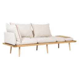 Umage Lounge Around - 3-sitzer Sofa_Gestell: Oak_Bezug: White sands--6