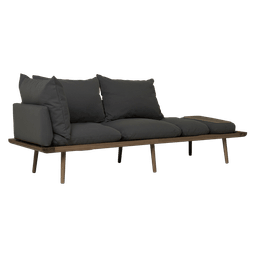 Umage Lounge Around - 3-sitzer Sofa_Gestell: Dark oak_Bezug: Shadow--24