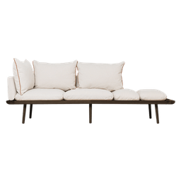 Umage Lounge Around - 3-sitzer Sofa_Gestell: Dark oak_Bezug: White sands--20