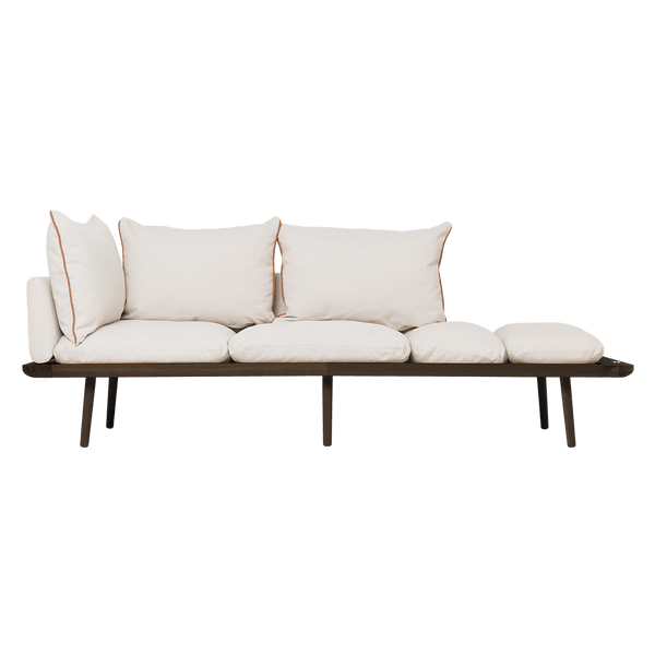 Umage Lounge Around - 3-sitzer Sofa_Gestell: Dark oak_Bezug: White sands--20