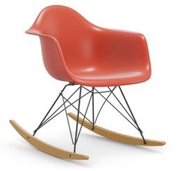 Vitra DAR Eames Plastic Armchair RE - 02 Ahorn gelblich/hell - 03 poppy red RE - 30 basic dark pulverbeschichtet (glatt)--21