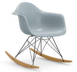 Vitra DAR Eames Plastic Armchair RE - 02 Ahorn gelblich/hell - 23 eisgrau RE - 30 basic dark pulverbeschichtet (glatt)--23