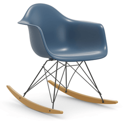 Vitra DAR Eames Plastic Armchair RE - 02 Ahorn gelblich/hell - 83 meerblau RE - 30 basic dark pulverbeschichtet (glatt)--26