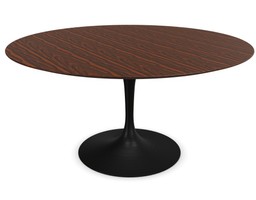 Knoll International Saarinen Dining Table, Ø 137 cm - Gestell schwarz, Palisander--7