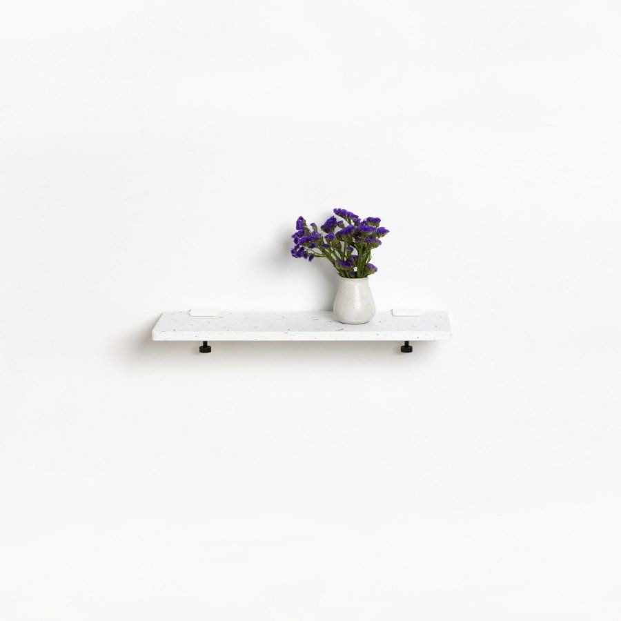 Tiptoe White Venezia shelf in recycled plastic – 60x20cm - Cloudy White--0