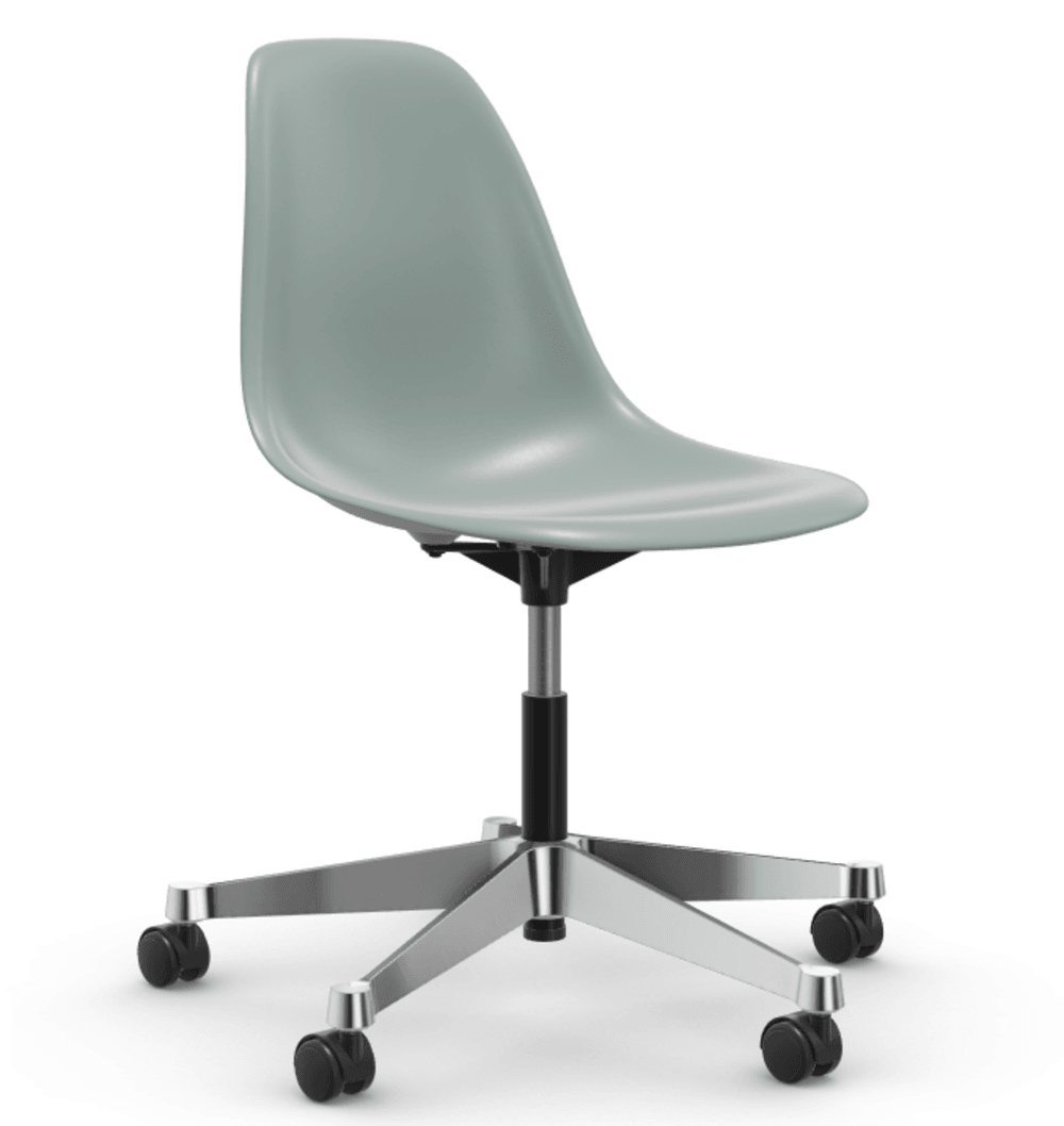 Vitra PSCC Eames Plastic Side Chair RE - 24 hellgrau RE - 03 Aluminium poliert--21
