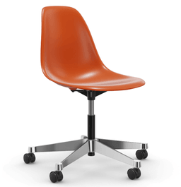 Vitra PSCC Eames Plastic Side Chair RE - 43 rostorange RE - 03 Aluminium poliert--17