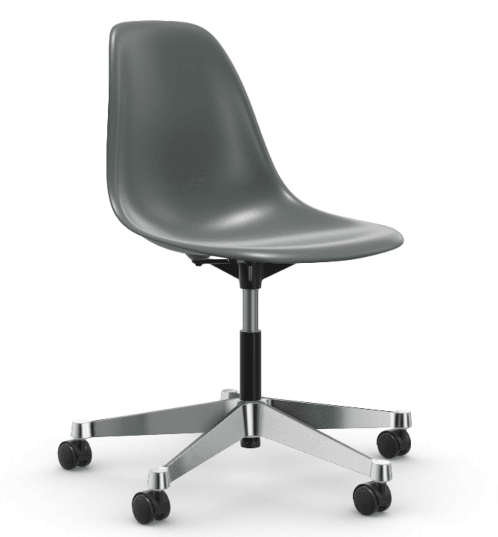 Vitra PSCC Eames Plastic Side Chair RE - 56 granitgrau RE - 03 Aluminium poliert--22