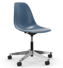 Vitra PSCC Eames Plastic Side Chair RE - 83 meerblau RE - 03 Aluminium poliert--23