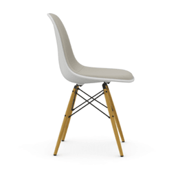Vitra DSW Eames Plastic Side Chair RE - 04 weiss - Vollpolster "Hopsak" 79 warmgrey/elfenbein--6