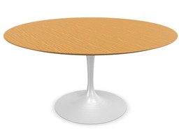 Knoll International Saarinen Dining Table, Ø 137 cm - Gestell weiß, Eiche natur--1