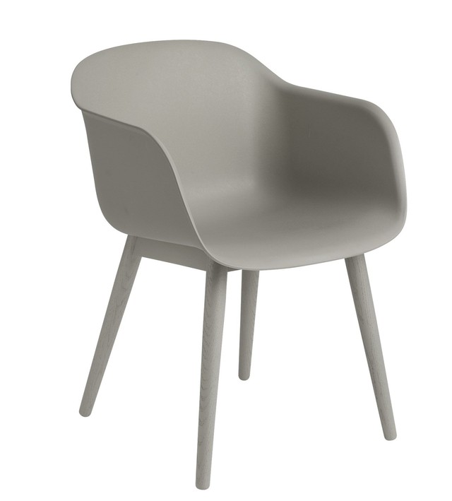 Muuto Fiber Armchair Holzgestell - Armlehnstuhl