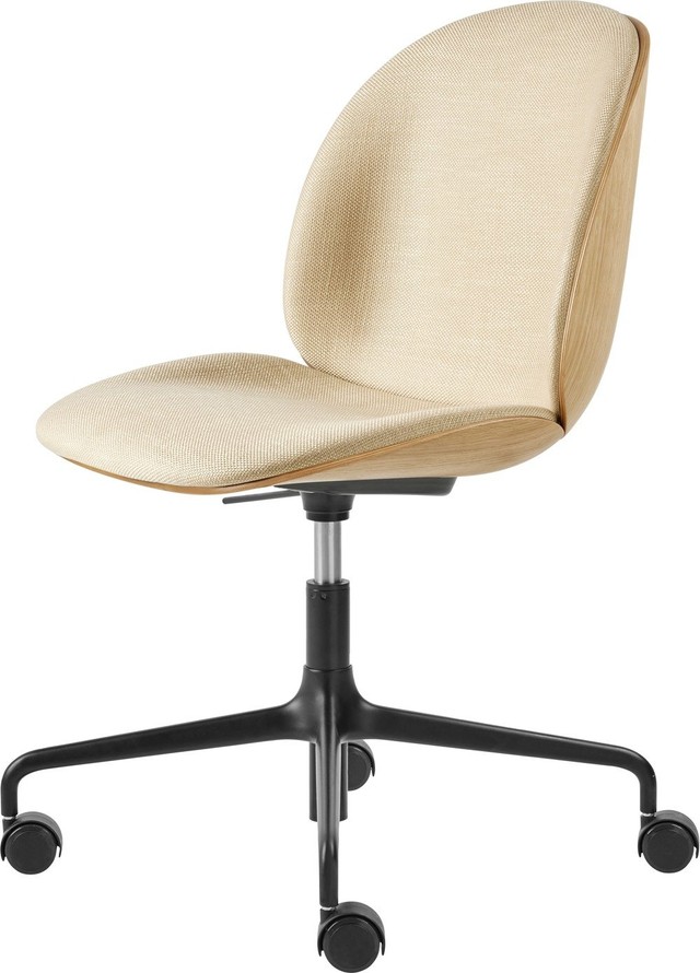 Gubi BEETLE MEETING CHAIR - FRONT UPHOLSTERED - Stuhl ohne Armlehne gepolstert mit Rollen