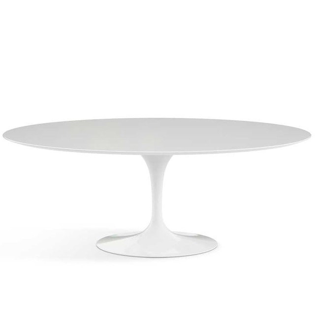 Knoll International Saarinen Tisch Oval Weiss 198 x 121 cm