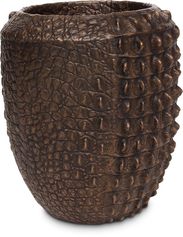 MOROSI CROC PFLANZGEFÄß, 47/56 CM, BRONZE