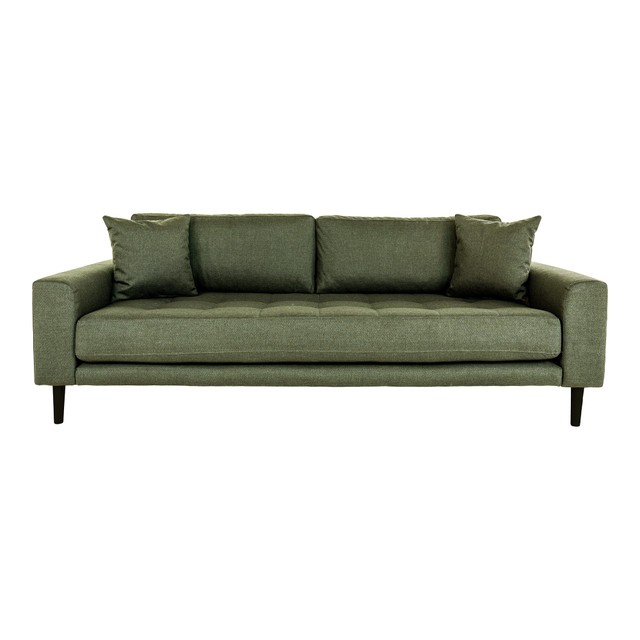 House N Lido 3 Seater Sofa Olive Green Fabric HN1020 - Sofa