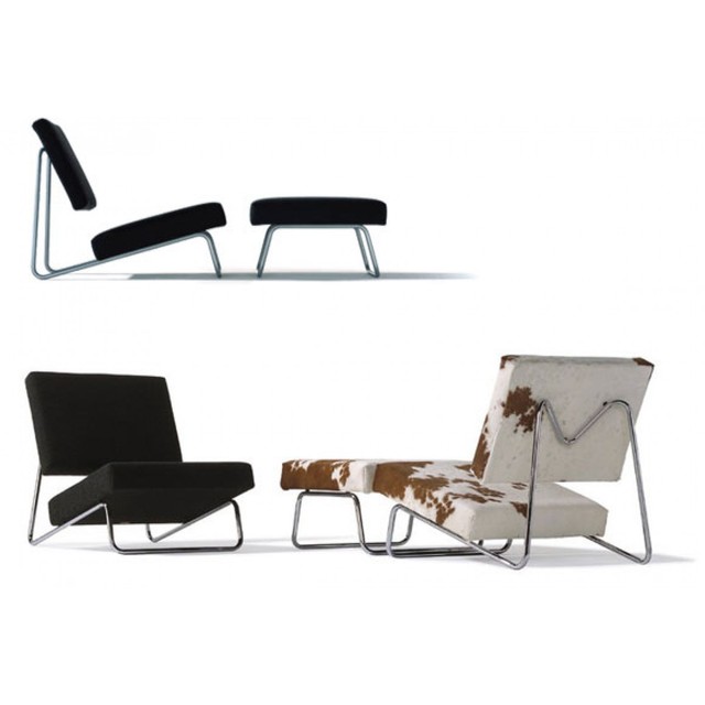 Richard Lampert Lounge Chair Hirche Set Kuhfell