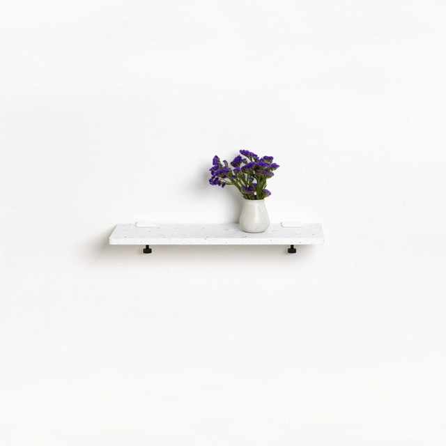 Tiptoe White Venezia shelf in recycled plastic – 60x20cm