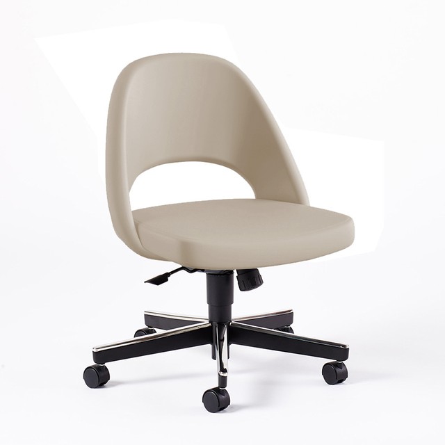 Knoll International Saarinen Executive Armless Chair with Swivel Base