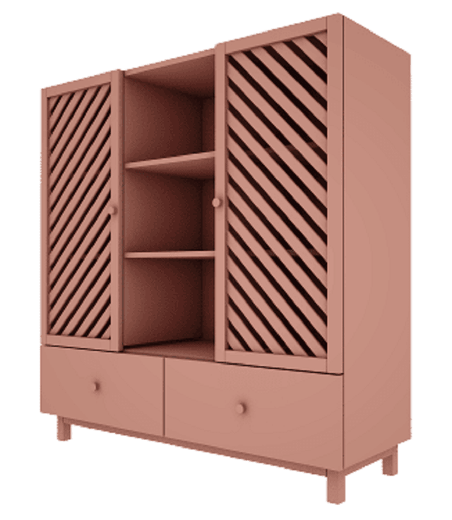 Wood Luck for Kids Other Cabinet coral - Schrank